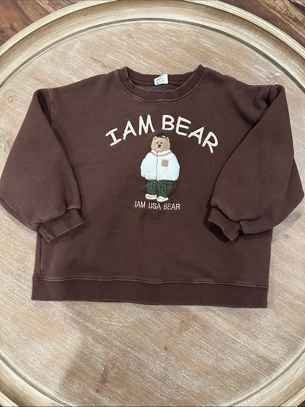 Vivid-i Korean Boutique “IAM BEAR” Kids Crewneck Sweatshirt- Size Junior Small